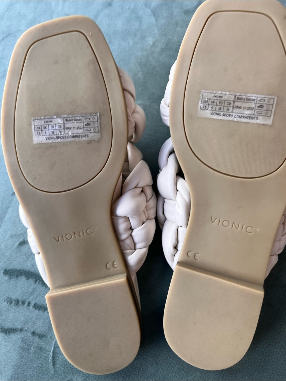 Vionic Braided Slide Mules in Off-White - Picture 4 of 11